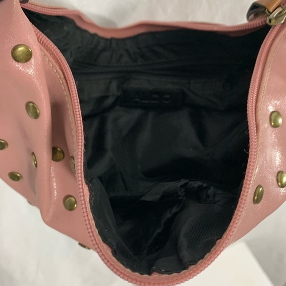 🌹3/25🌹ALDO Pink Clutch Handbag Embellished Metal Studs - Picture 7 of 9